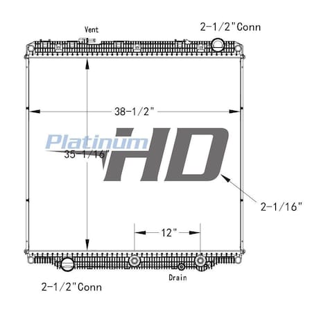 Platinum Hd Plastic/Aluminum Radiator 2017/18 Freightliner Cascadia HDC011225PA